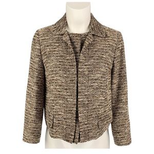 Chloé Light Brown Tweed Jacket , Size IT 44/ M/ Size 8, No Flaws and 3/4 Sleeves